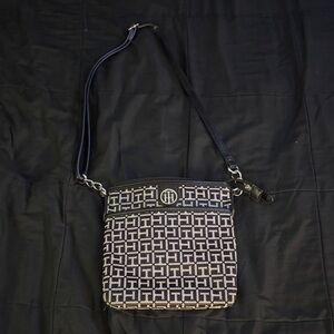 Tommy Hilfiger Navy and Cream Crossbody Bag